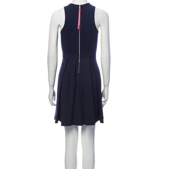 Rebecca Taylor Navy Blue Crew Neck Mini Dress Size 10 - Picture 2 of 6